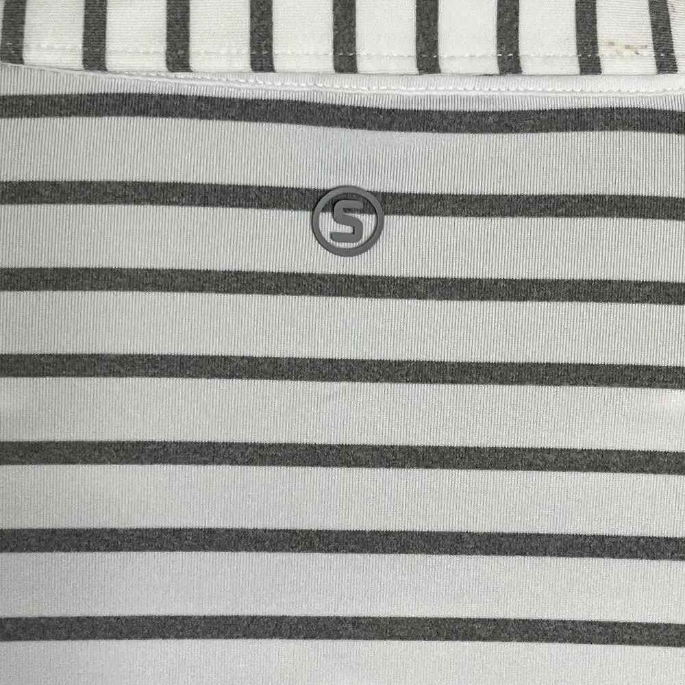 Stitch Vintage Lot Of 2 Polo Shirts Men’s M/L Gray Stripe Golf Stretch - Picture 7 of 16